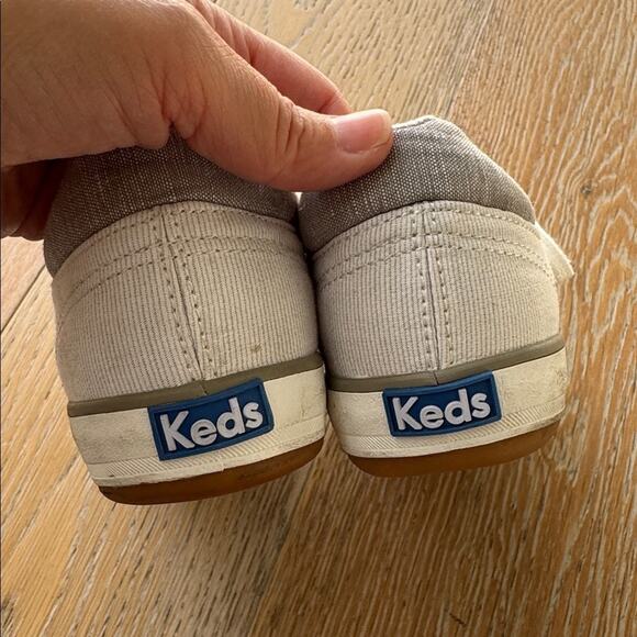 Keds Center II Sneakers in White Stripe Light Gray Size 8 Canvas - Picture 5 of 8